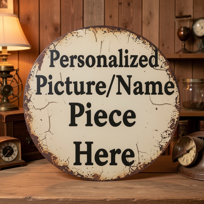 Customized Retro Round Metal W - Vintage Collectible Plates ulasan dan harga
