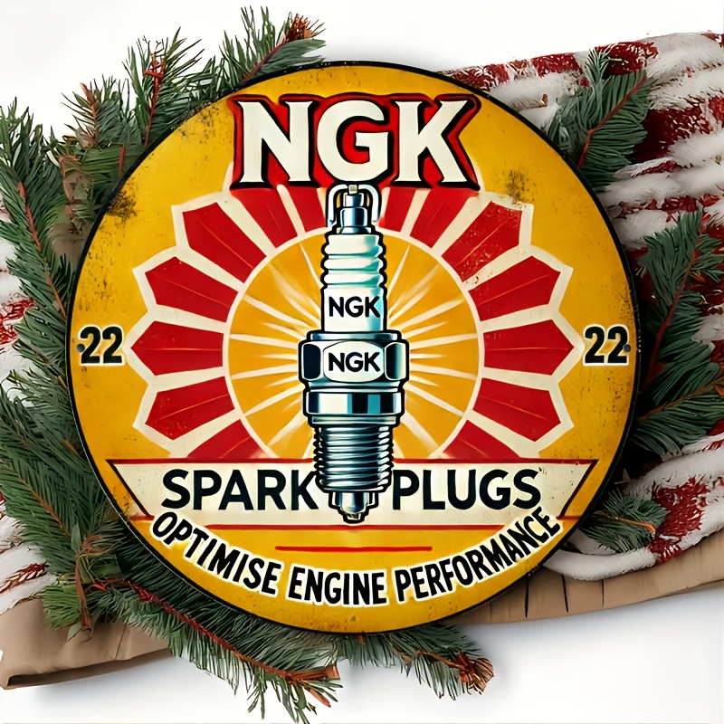 NGK Spark Plug Metal Tin Sign, - Vintage Collectible Plates ulasan dan harga