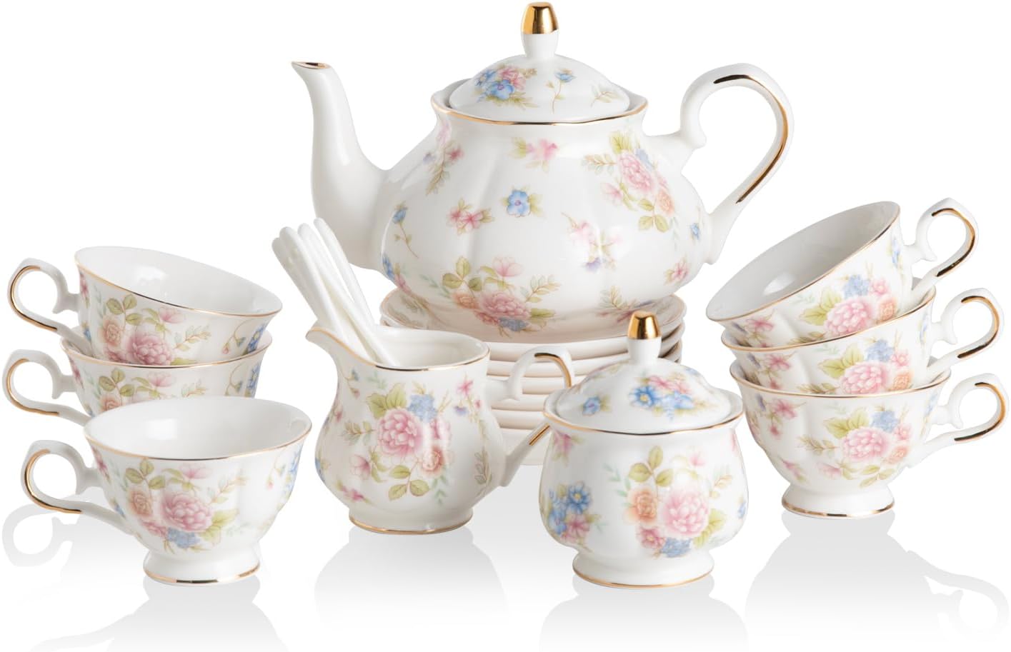 Porcelain Vintage Floral Tea S - Vintage Collectible Spoons ulasan dan harga