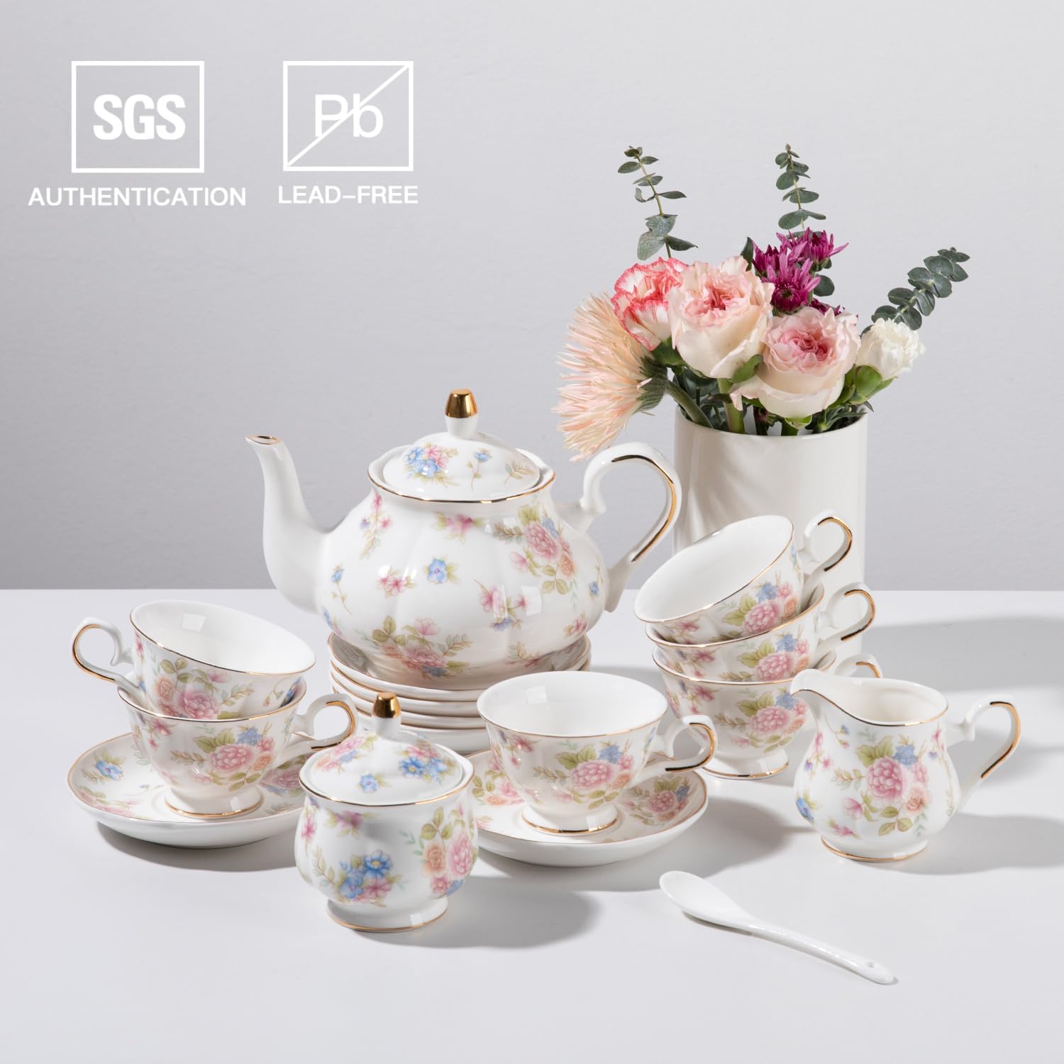 Porcelain Vintage Floral Tea S - Vintage Collectible Spoons ulasan dan harga