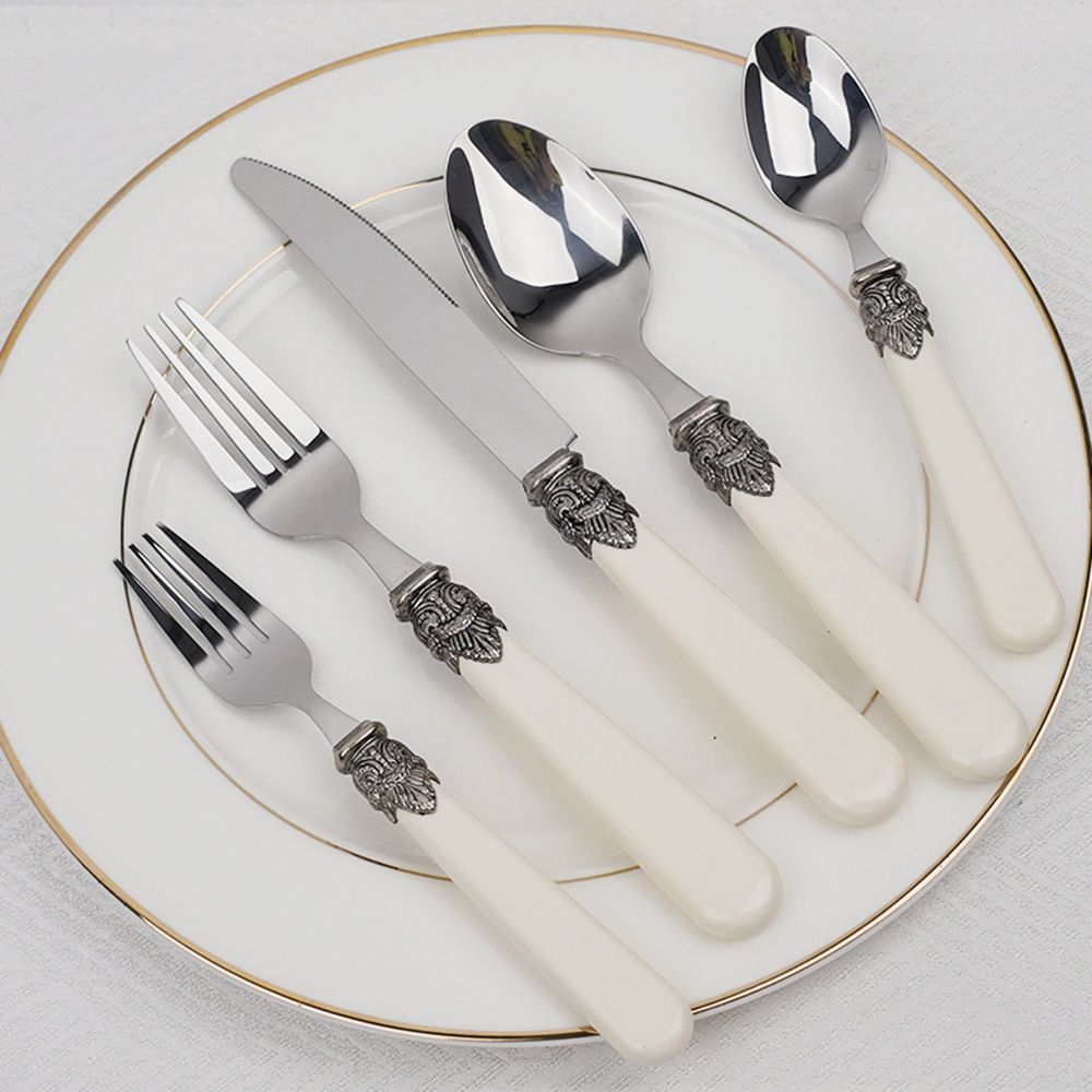 5pcs Vintage Cutlery Set Acryl - Vintage Collectible Spoons ulasan dan harga